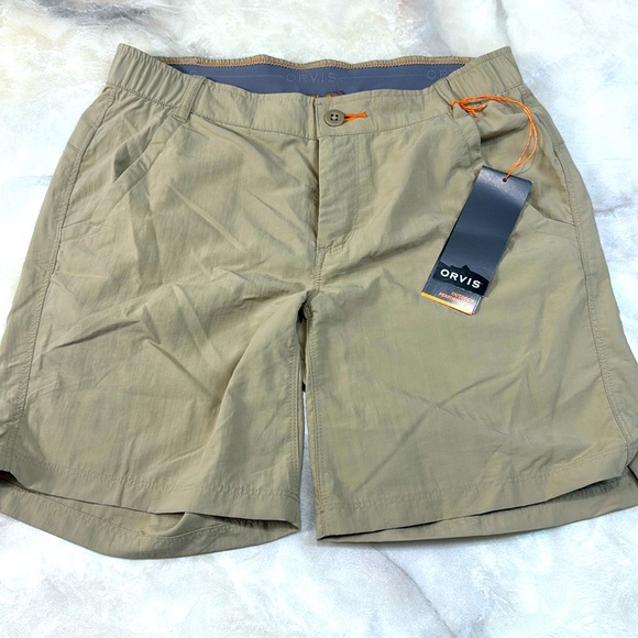 Orvis Womens Khaki UPF 50 Protection Outdoor Performance Shorts 6 NWT - Picture 1 of 6